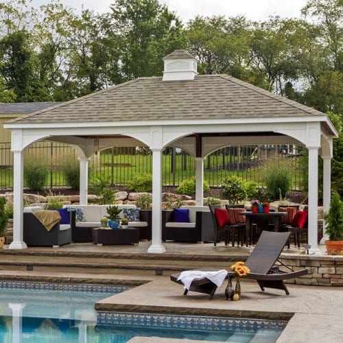 12x20 Traditional Vinyl Pavilion with Cupola