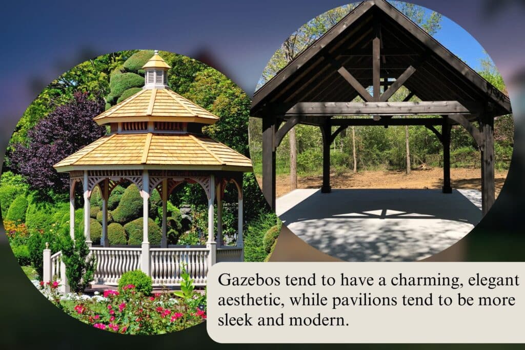 gazebos & pavilions compared
