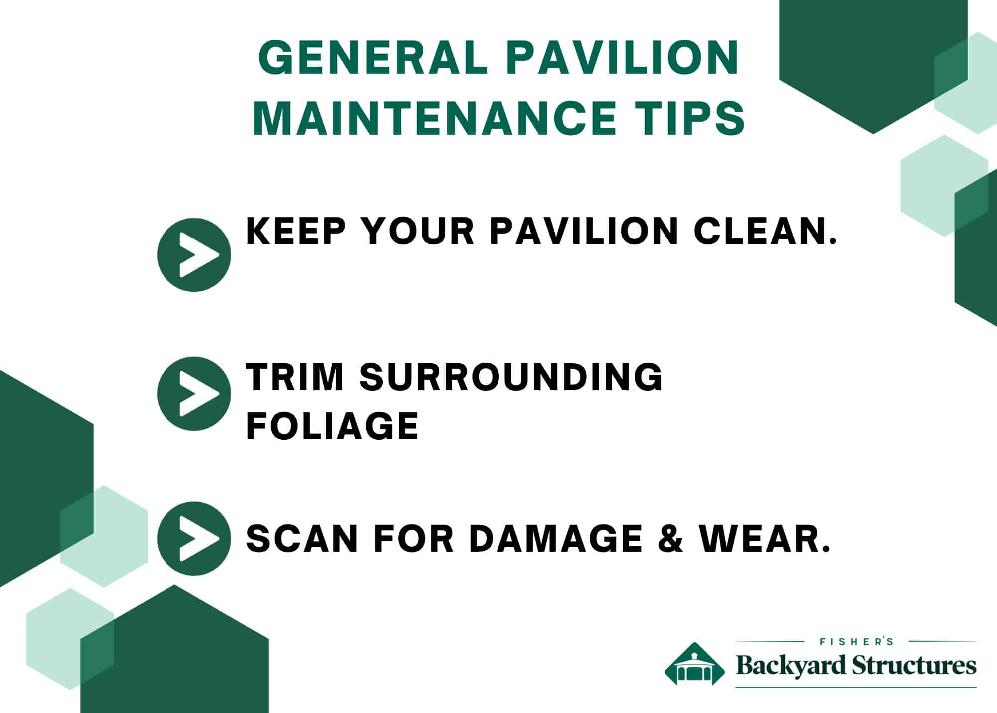 general pavilion maintenance tips